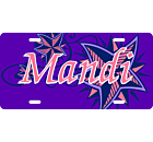 Purple Stars License Plate 