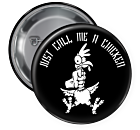 Chicken Pin Backed Button