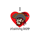 I Love Star Decal