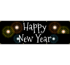 Happy New Year Vinyl Banner
