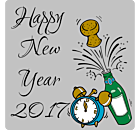 Happy New Year Static Cling