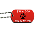 Pawprint Dog Tag Front