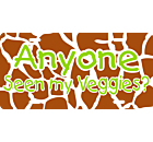 Giraffe Veggies License Plate
