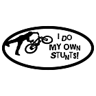 I Do My Own Stunts Oval Decals