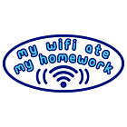 My Wifi Ate My Homework Oval Decal