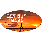 Get Out There Oval Stickers