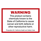 Proposition 65 Rectangle Warning Label