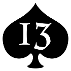 Lucky 13 Spade Car Magnet