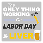Labor Day Liver Square Car Magnet