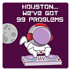 99 Space Problems Square Stickers