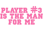 Player Number 3 Vinyl Lettering