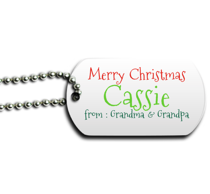 Merry Christmas Dog Tag