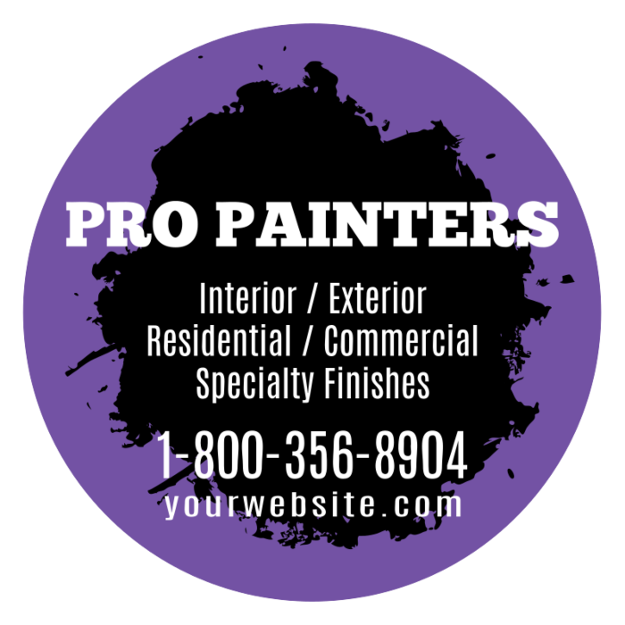 Painters Circle Car Magnet