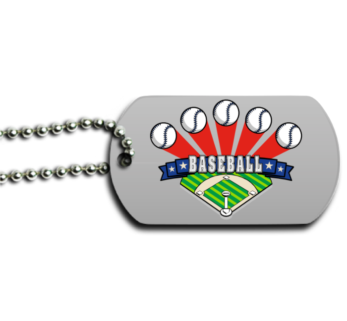 Baseball Player Dog Tag
