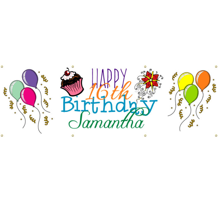 Happy Birthday Vinyl Banner