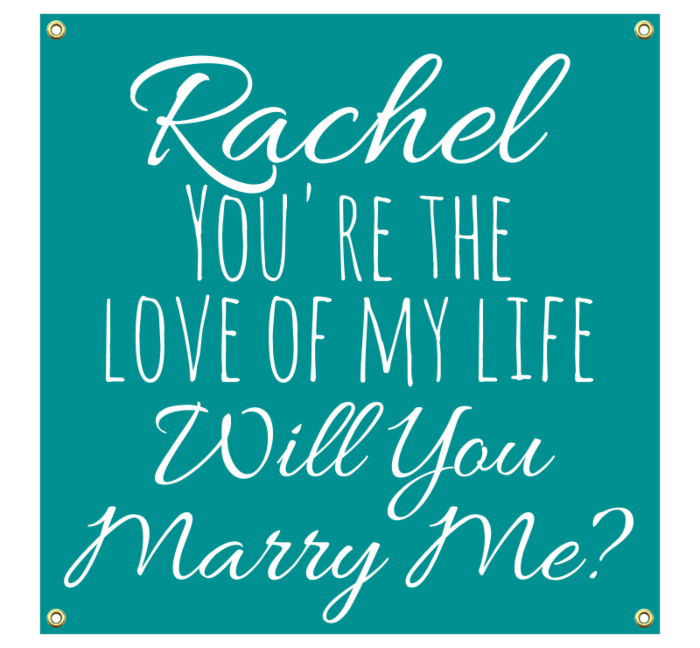 Marry Me Vinyl Banner