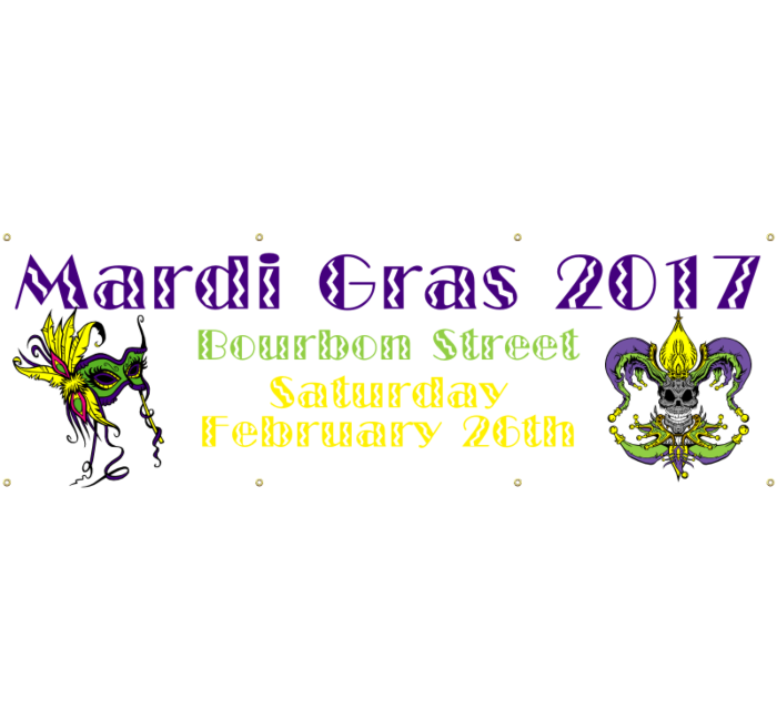 Mardi Gras Vinyl Banner