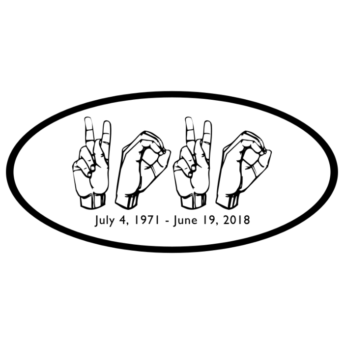 RIP Koko Oval Car Magnet