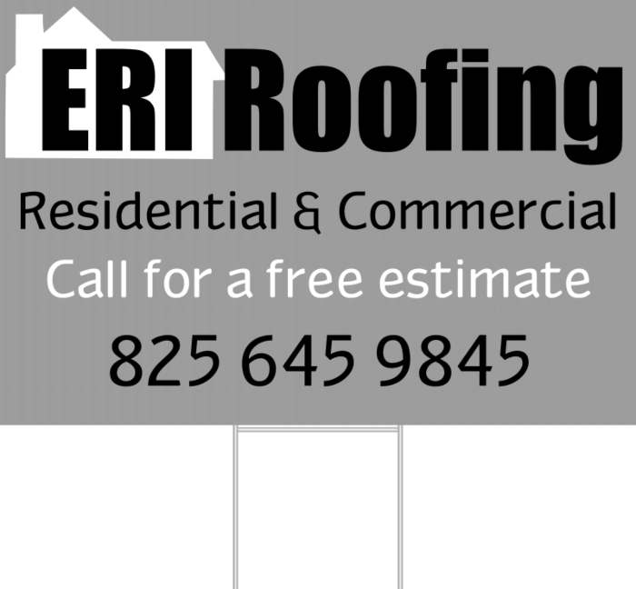 Roofing Yard Sign