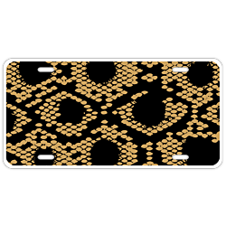 Snake Skin License Plate