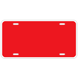 Solid Color License Plate