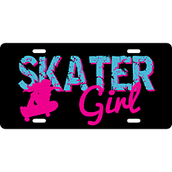 Skater Girl License Plate
