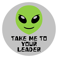 Alien Circle Reflective Sticker