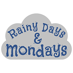 Rainy Days and Mondays Song Lyric Cloud Shaped Static Cling