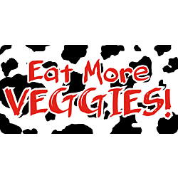 Cowspiracy Cow Print License Plate