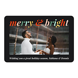 Merry & Bright Holiday Fridge Magnet