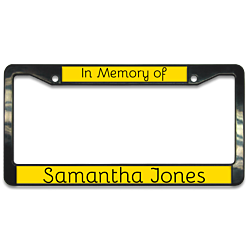 Memorial License Plate Frame