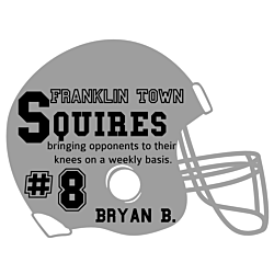 Black and Gray Football Car Magnet