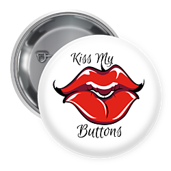 Kiss My Pin Backed Button