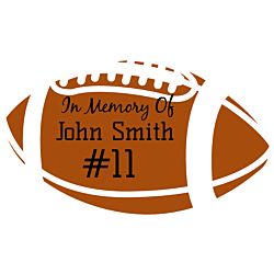 In Memory of Football Decal