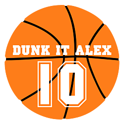 Personalized Basketball Static Cling