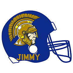Personalized Football Helmet Car Magnet 