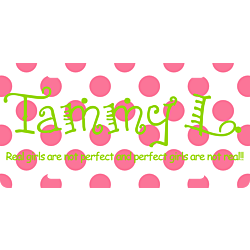 Girl Poka Dotted License Plate