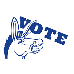 North Dakota Vote Democrat Decal