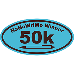 National Novel Writing Month NaNoWriMo Winner Oval Car Magnet