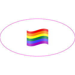 LGBT Support Clear Oval Static Cling