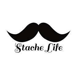 Stache Life Oval Stickers