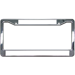 Plastic License plate frame with chrome finish