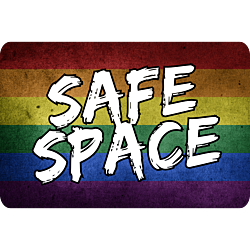 Safe Space Rectangle Aluminum Sign