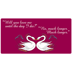 National Princess Day Swan Princess Quote Rectangle Vinyl Decal