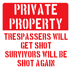 Private Property Aluminum Sign Front
