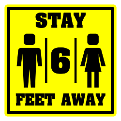 Stay 6 Feet Away Decal
