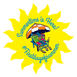 First Day of Summer Sun Decal