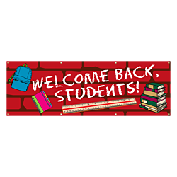 Welcome Back Students Back to School Custom Vinyl Banner