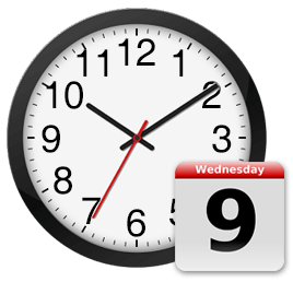 Turnaround time clock and calendar