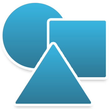 Blue circle shape representing all standard shaped decals
